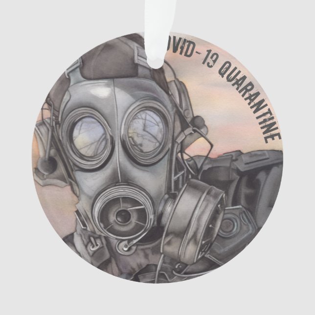 Adorno Navidades Coviden a Prepositor Enmascarado Pandémi (Anverso)