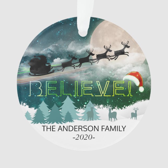 Adorno Navidades CREEN QUE Rincón Sleigh Santa Hat Foto (Anverso)