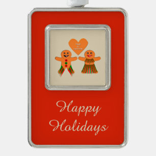 Adorno Navidades Cuidados Gingerbread Pareja Personalizad