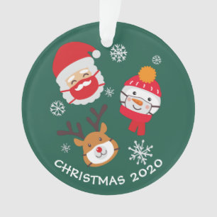 Adorno Navidades Cute 2020 Conmemorativo Cuarentena