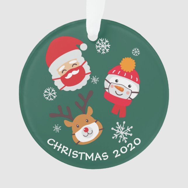 Adorno Navidades Cute 2020 Conmemorativo Cuarentena (Anverso)