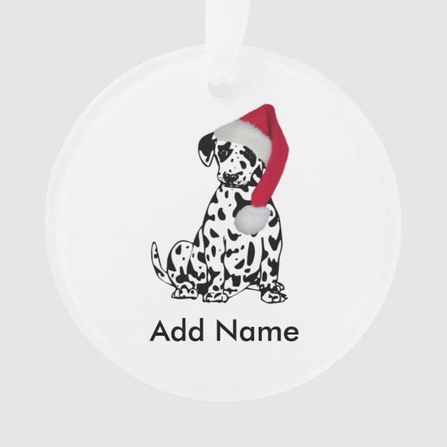 Adorno Navidades Dalmatian Personalizadas (Anverso)