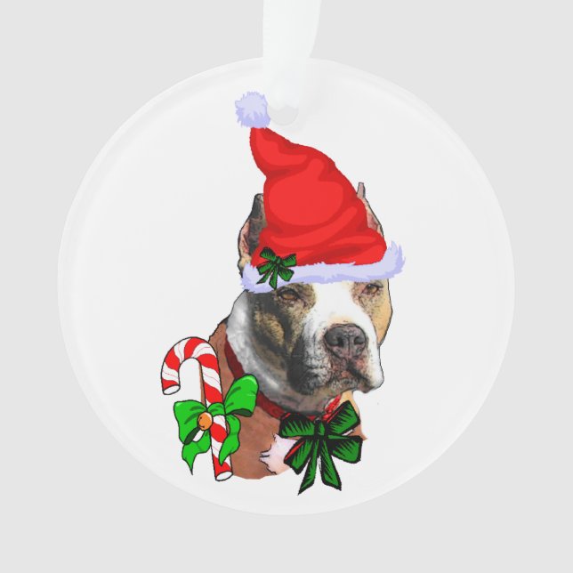 Adorno Navidades de American Pit Bull Terrier (Anverso)