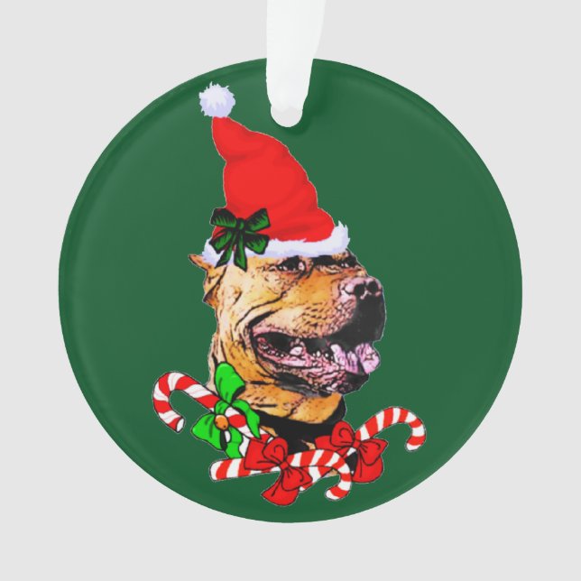 Adorno Navidades de American Pit Bull Terrier (Anverso)