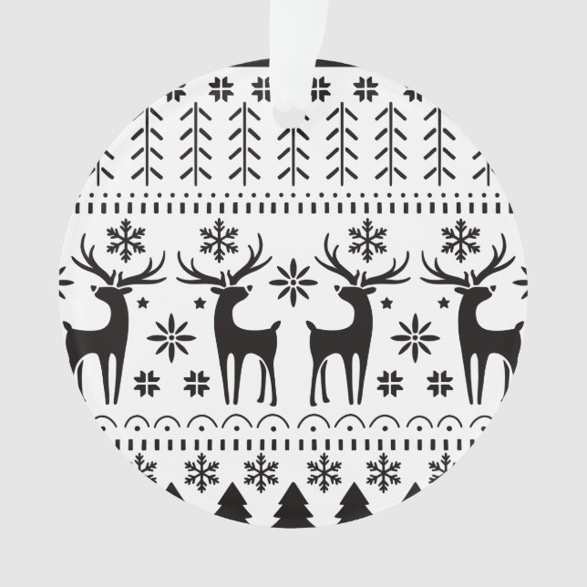 Adorno Navidades de arte popular moderno reno (Anverso)