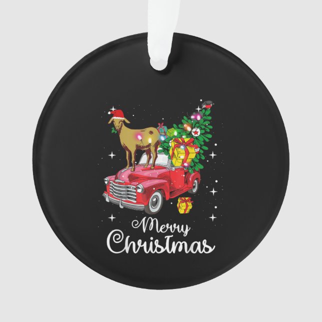 Adorno Navidades de autos rojos en Goat Rides (Anverso)