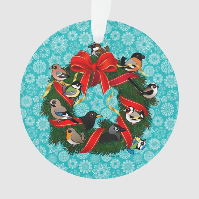 Adorno Navidades de Aves Jardín Europeos Birdorables Wrea (Anverso)