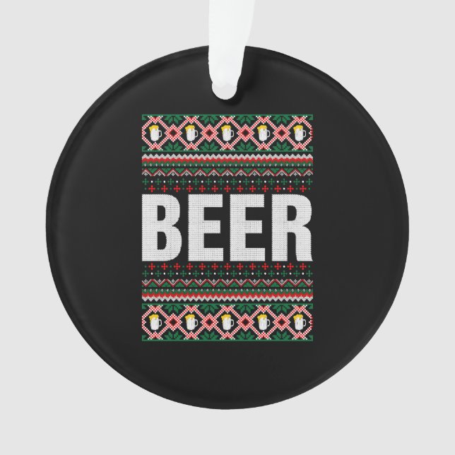 Adorno Navidades de Beer Ugly Sweater (Anverso)