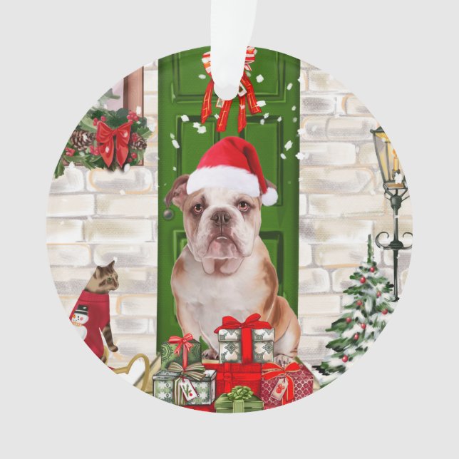 Adorno Navidades de Bulldog de Inglaterra (Anverso)