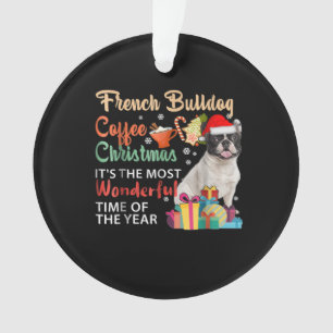 Adorno Navidades de café de Bulldog francés es maravillos