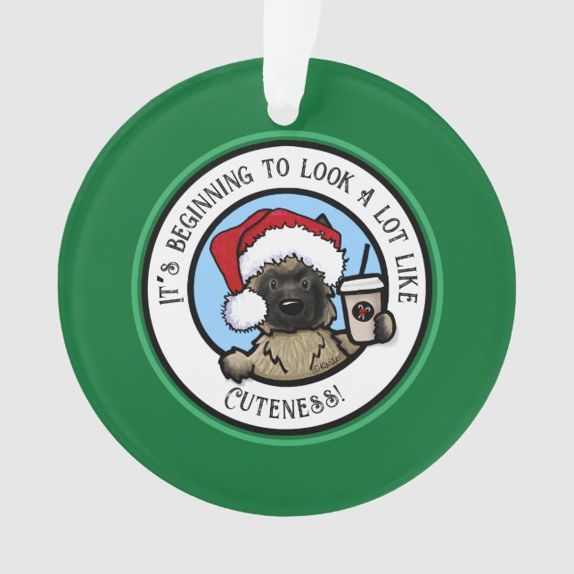 Adorno Navidades de café de Cairn Terrier de KiniArt (Anverso)