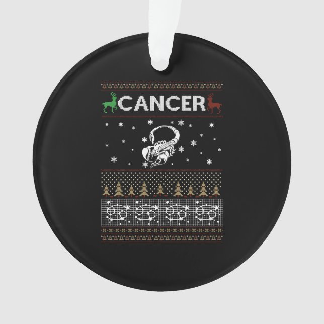 Adorno Navidades de cáncer suéter feo (Anverso)