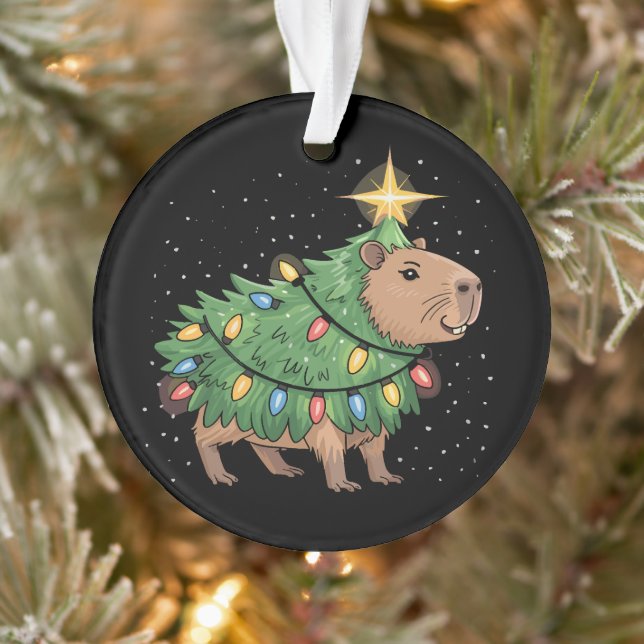 Adorno Navidades de Capybara Regalos Capy Gracioso Árbol  (Árbol)