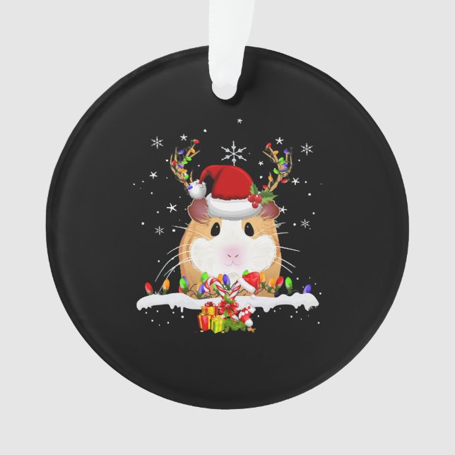 Adorno Navidades de cerdo guineanos Navidades de renos (Anverso)