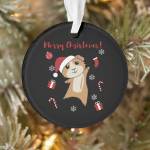 Adorno Navidades de cerdos de Guinea Animales de Invierno