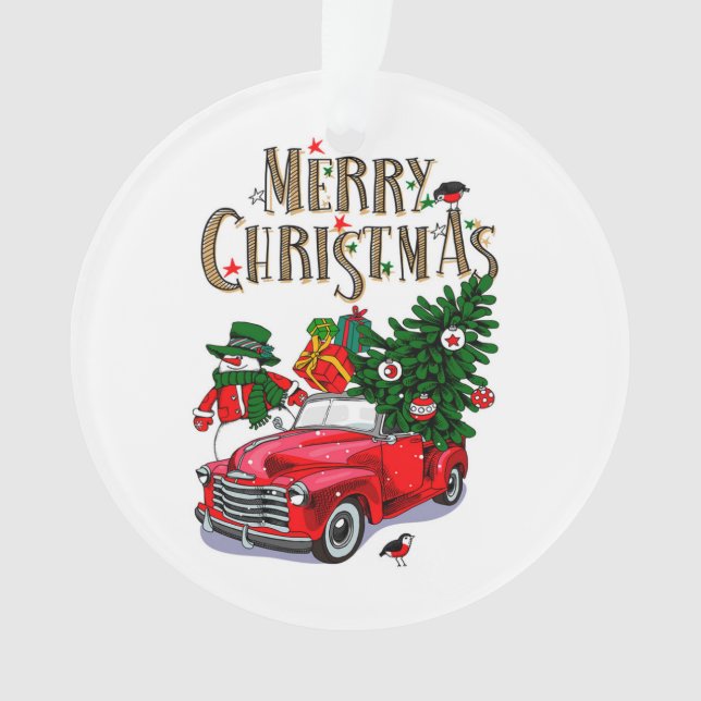 Adorno Navidades de coches de la época roja (Anverso)