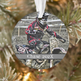 Adorno Navidades de Dirt Bike Rider Photo Keepsake