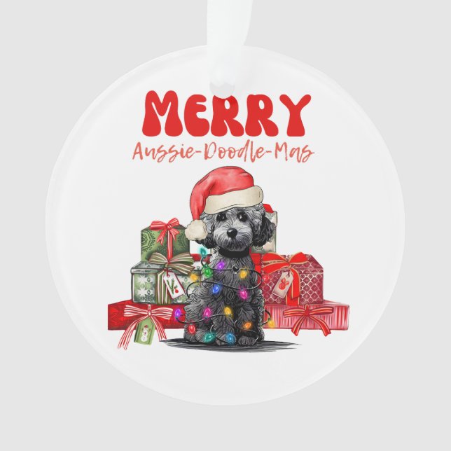 Adorno Navidades de Doodle de Australia - Merry Aussie-Do (Anverso)
