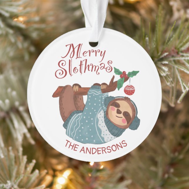 Adorno Navidades de eslóganes de merry personalizados Slo (Árbol)