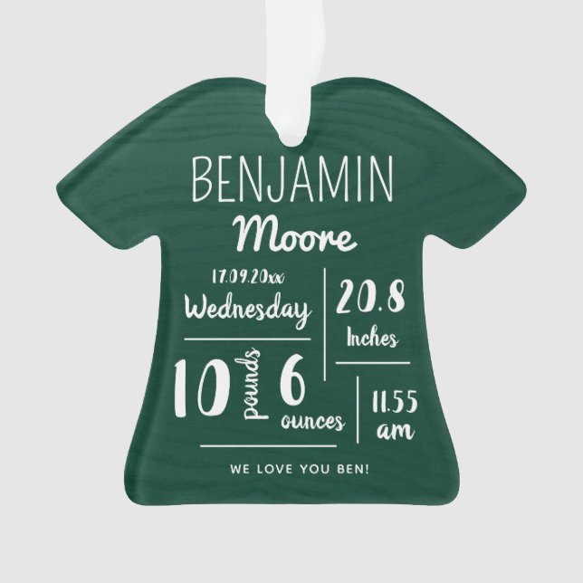 Adorno Navidades de estadísticas personalizadas de Invita (Anverso)