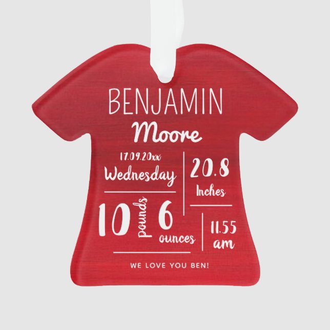 Adorno Navidades de estadísticas personalizadas de Invita (Anverso)