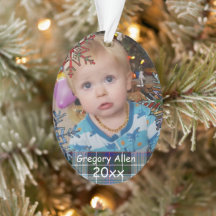 Navidades de foto de niños personalizados Keepsake