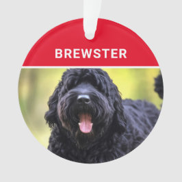 Adorno Navidades de fotografía con el nombre de perro de 