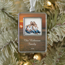 Adorno Navidades de fotografía de familia moderna elegant