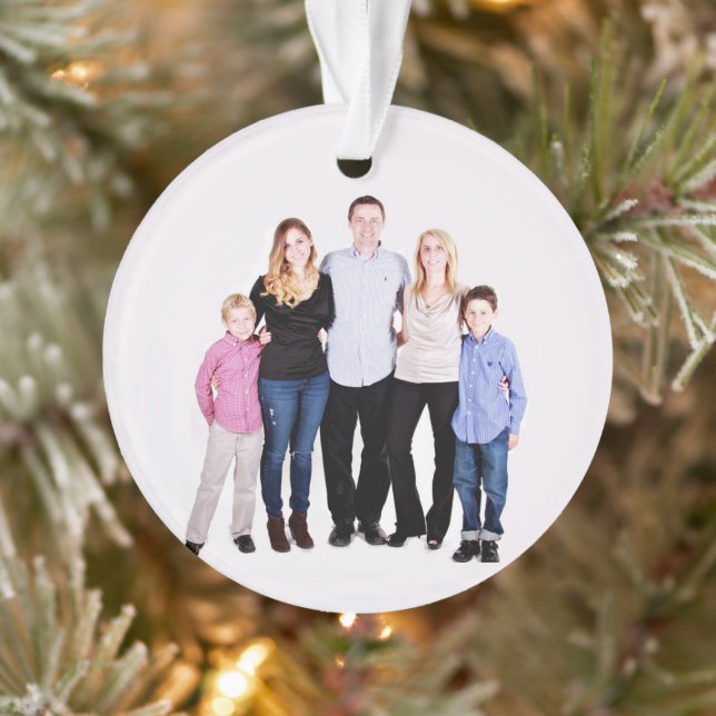 Adorno Navidades de fotografía de familia personalizado (Árbol)