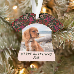 Adorno Navidades de fotografía de Mascota de perro de la