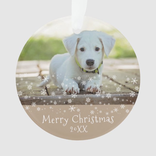 Adorno Navidades de fotografía de Mascota de perro person (Anverso)