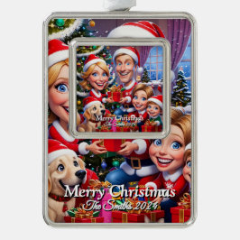Adorno Navidades de fotografía familiar divertidos, educa