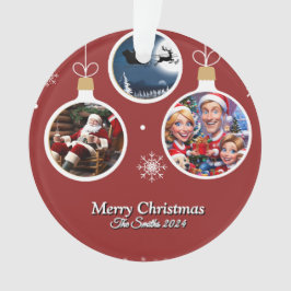 Adorno Navidades de fotografía familiar divertidos, educa