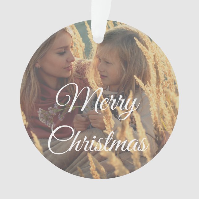 Adorno navidades de fotografía familiares del personaliza (Anverso)