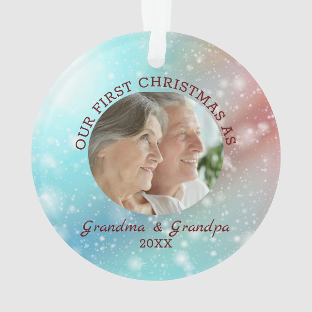 Adorno Navidades de fotografía personalizado (Reverso)