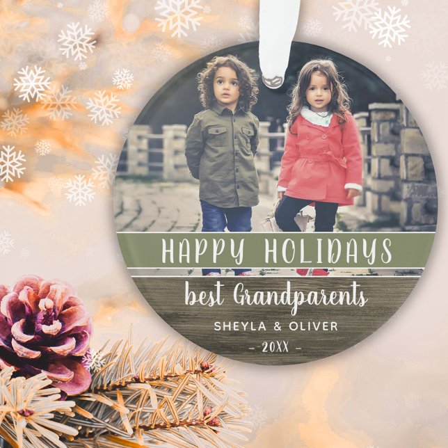 Adorno Navidades de fotos de abuelos de vacaciones felice (Subido por el creador)