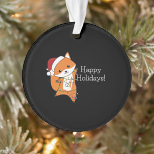 Adorno Navidades de Fox Nieve Animales Animales De Invier