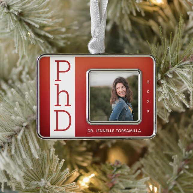 Adorno Navidades de graduación de doctorado Naranja quema (Árbol)
