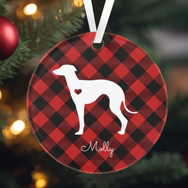 Adorno Navidades de Greyhound italianos nombran perro (Subido por el creador)