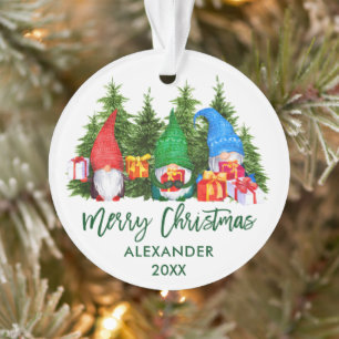 Adorno Navidades de guiones de pincel verde nómadas de co