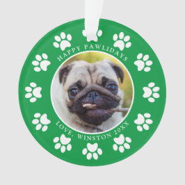 Adorno Navidades de Happy Pawlidays Puppy Dog Paws