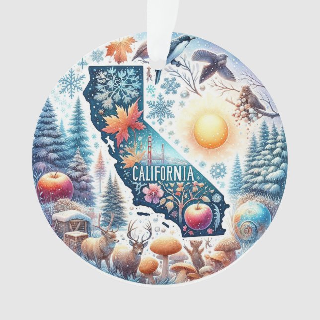 Adorno Navidades de invierno de California Nature (Anverso)