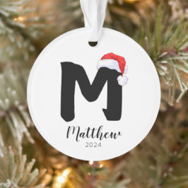 Adorno Navidades de la carta de Personalizable simple de