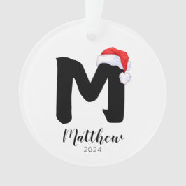 Adorno Navidades de la carta de Personalizable simple de