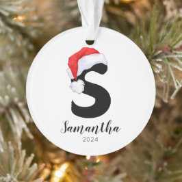 Adorno Navidades de la carta de Personalizable simple de