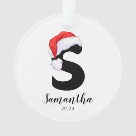 Adorno Navidades de la carta de Personalizable simple de