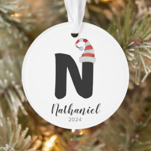 Adorno Navidades de la carta de Personalizable simple de 