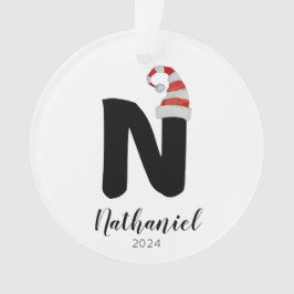 Adorno Navidades de la carta de Personalizable simple de