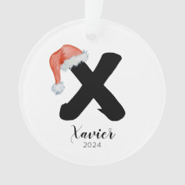 Adorno Navidades de la carta de Personalizable simple de