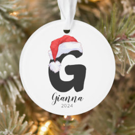 Adorno Navidades de la carta de Personalizable simple de